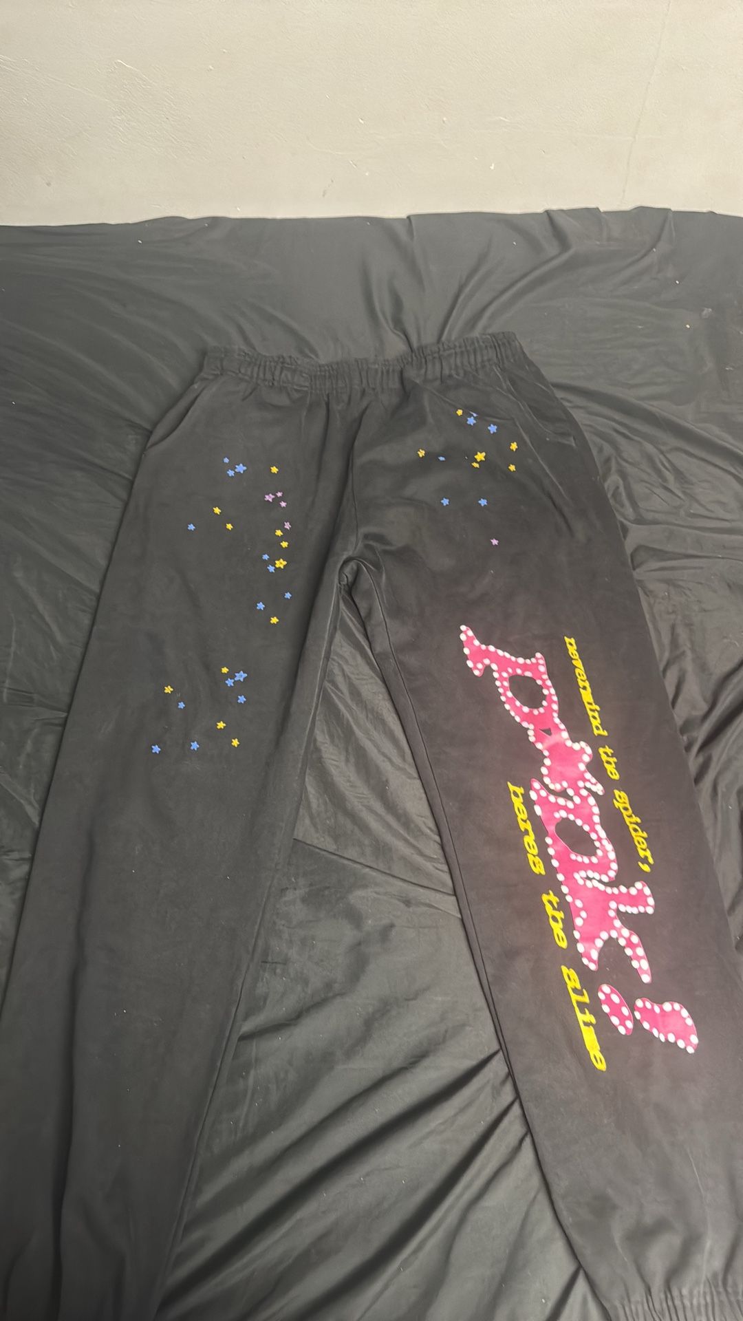 Black punk spider pants