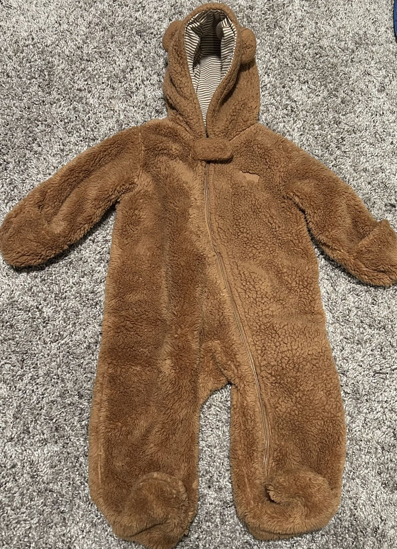 6 Month Bear Fleece Snowsuit/Jumpsuit