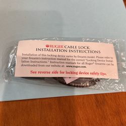 New In Package Ruger Firearm Cable Lock