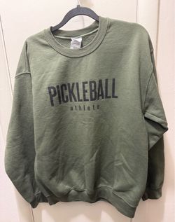 Gildan Olive Green "PICKLEBALL athlete" Crewneck Sweatshirt