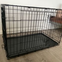 MidWest Homes for Pets Double Door iCrate Dog Crate, Includes Leak-Proof Pan, For Medium Size Dogs, Size: 36.6"L x 21.9"W x 24.5"H