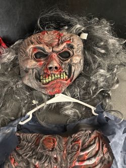 Zombie Halloween Costume with Mask and Wig