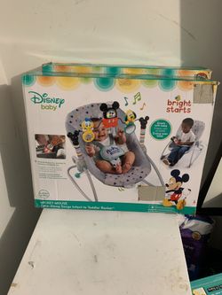 Bright Starts Disney Baby Mickey Mouse Take-Along Songs Infant to Toddler Rocker with Soothing Vibra
