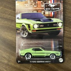 Hot Wheels 71 Ford Mustang Mach 1.  60 Years .  3/5. 
