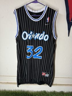 Nike Shaquille O’Neal Jersey - #32 Orlando Magic - Black w/ White Pinstripes - Large