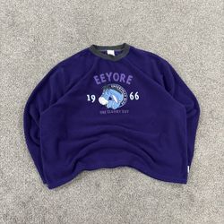 90s Disney eeyore fleece crewneck men’s size XL