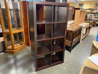 Cherry Finish 8 Cube Shelves