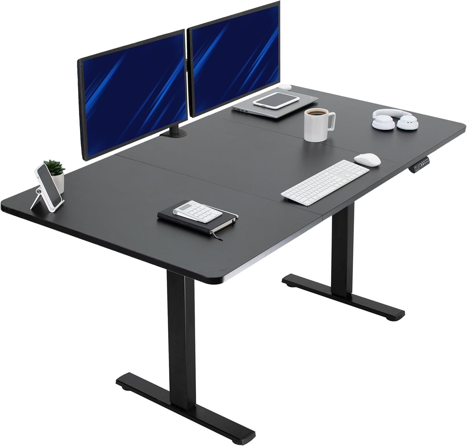 VIVO Electric 71 x 36 in Standing Desk, Memory Height Adjustment, 1B Series, Black Top Black Frame, DESK-KIT-1B7B-36