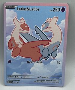 Non TCG Pokemon Latias & Latios Fan Art Card