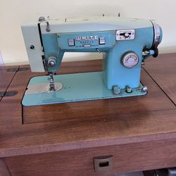 1960’s White Zigzag Sewing Machine 
