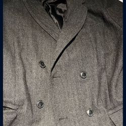 Stafford New XL Waterproof Double Breasted Coat Suit Charcoal Grey Black Stanfford brand amazing looking coat  rainy