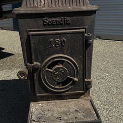 Vintage Scandia 180 Cast Iron Wood Burning Stove – Cabin / Shop Heater