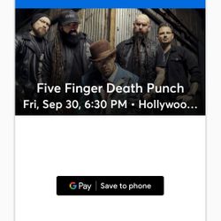 Five Finger Death Punch Tickets 