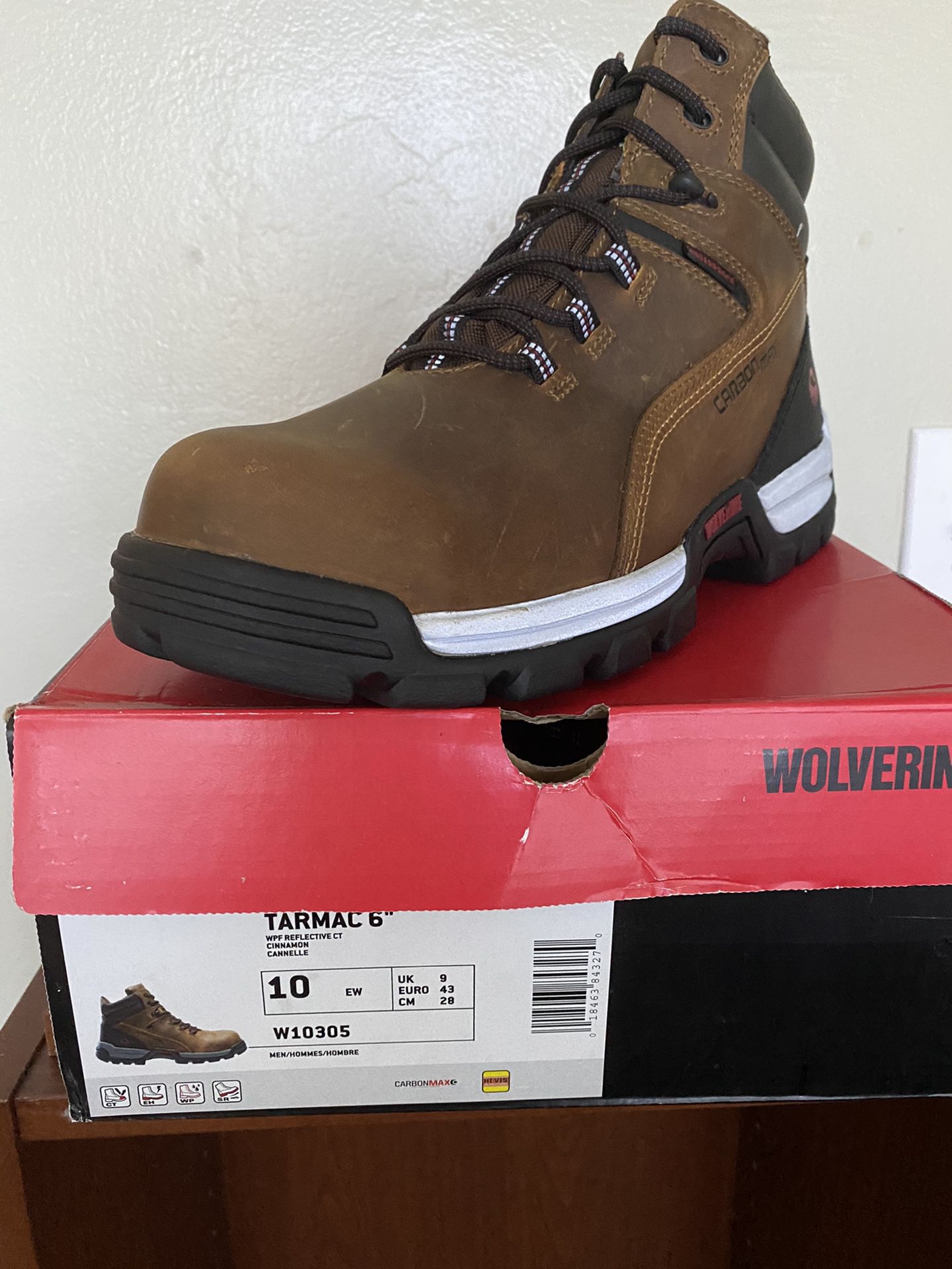 Wolverine Steel Toe Work Boots Size 10