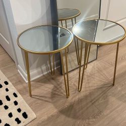 Gold mirror Glam Tables 