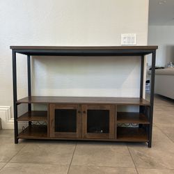 Wine Bar, Cabinet, Baker's Rack, Media Console, Wine Showcase 54.3"L x 15.7"D x 40.6"H,