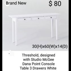 Brand New Threshold 36,2" Hadley Horizontal Bookcase Shell White
