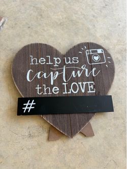 Cute heart shaped sign
