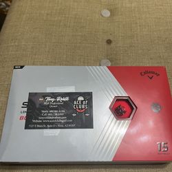 Ace Of Clubs Branded Red Callaway Golf Balls