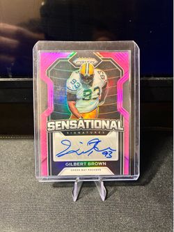 Gilbert Brown Prizm Pink Autograph