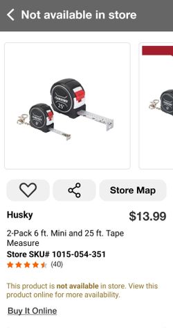 BRAND NEW NIB SEALED Husky 2-Pack 6 ft. Mini and 25 ft. Tape Measures
