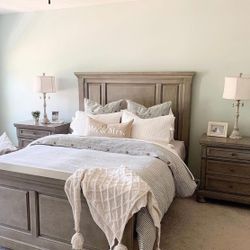 Lettner Light Gray Panel Bedroom Set (Queen Or King bed frame