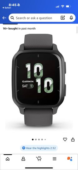 Garmin GPS Smartwatch- VENU SQ 2