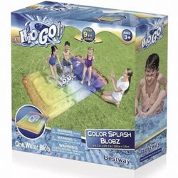 New H20GO! Color Splash Blobz Water Filled Spraying Splash Mat for Kids 9ftx6ft