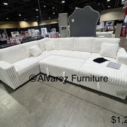 Corduroy Sectional Sleeper Pullout Bed With Storage