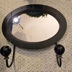 Nice Accent Mirror With Coat Hooks