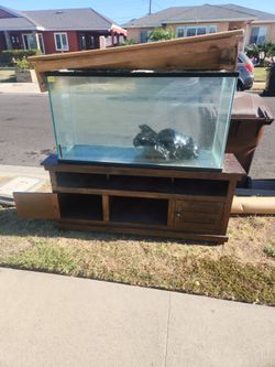 Fish tank with hood an stand