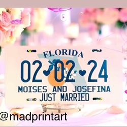 Personalized Wedding Car Tag