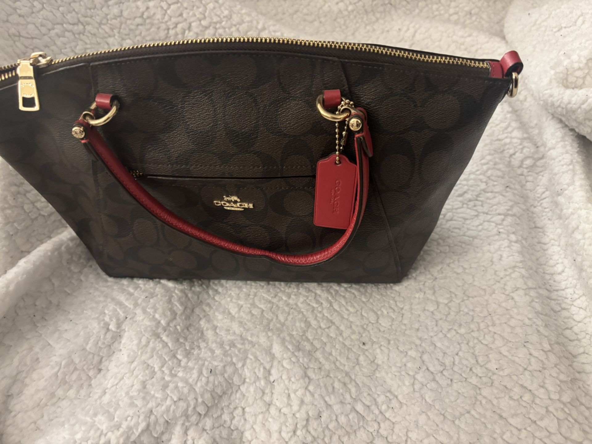 Coach Purse Red In Good Conditions 