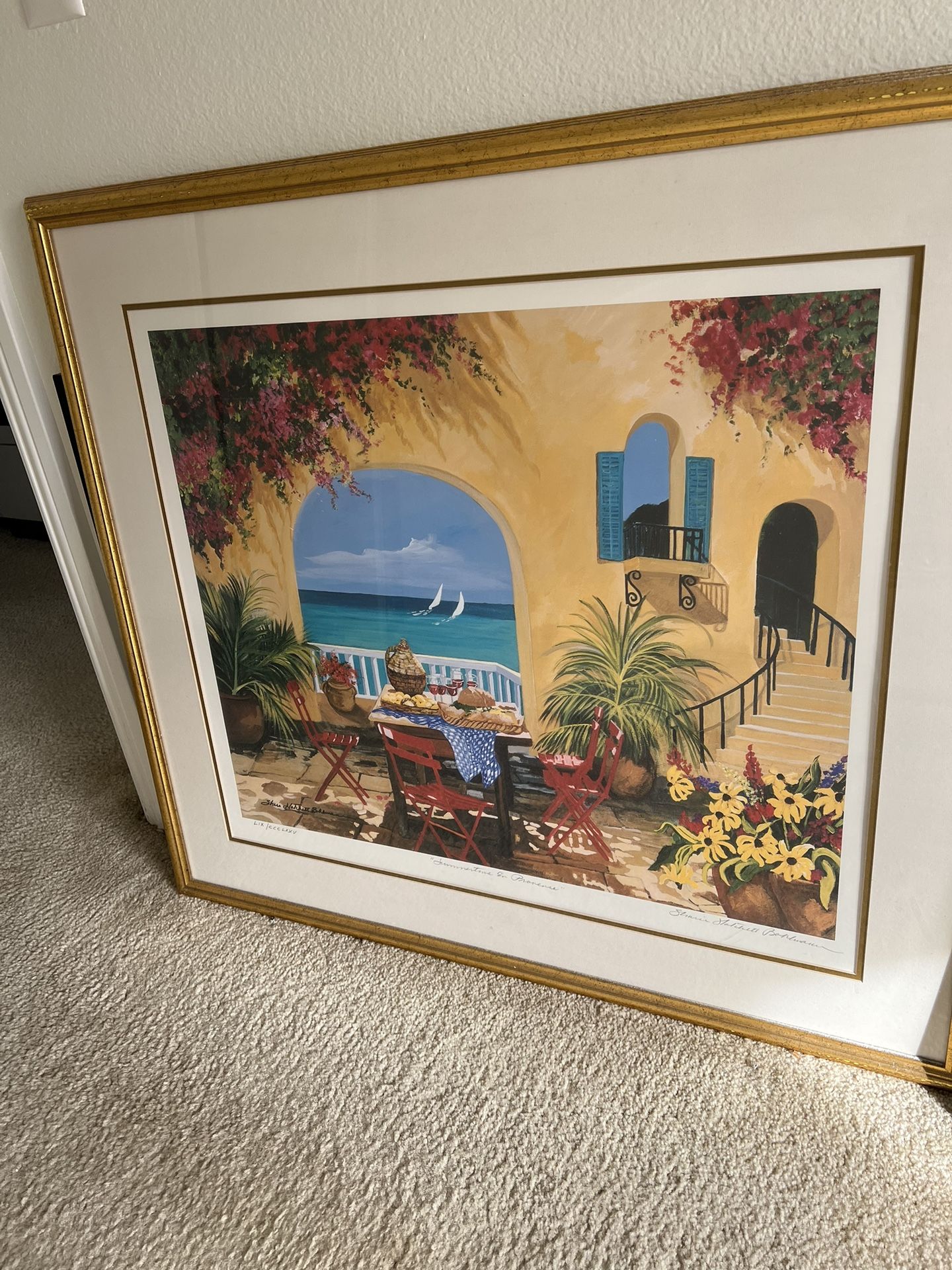 Framed Sharie Hatchett-Bohlmann Summertime En Provence Limited Print