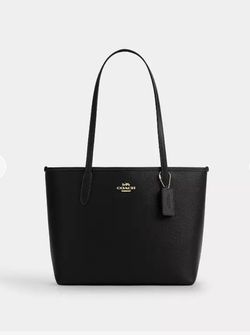 Black Coach City Tote Bag