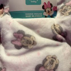 Soft Baby Minnie, Mouse Girls, Baby Blanket New