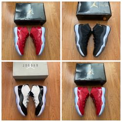Brand New Jordan 11’s all size 10 with the box $150  each