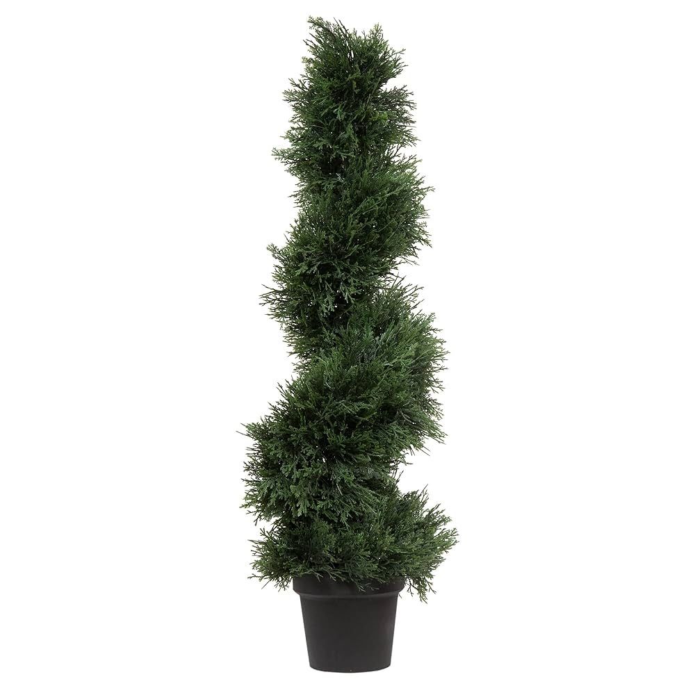 Vickerman Artificial Cedar Topiary Spiral Tree 3 Foot Tall -