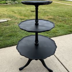 Accent Table Decor Piece Side End Display Three Tier