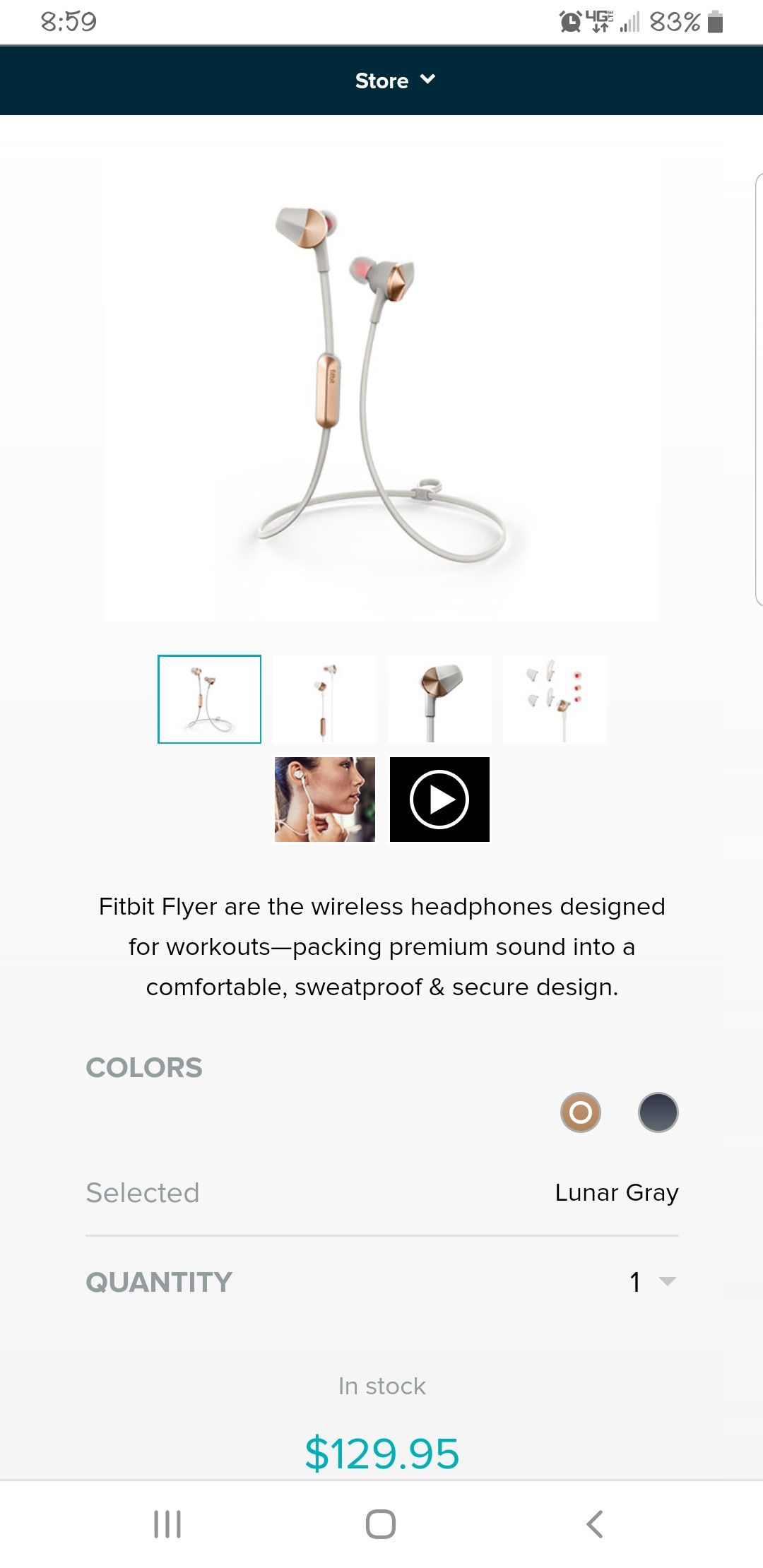 Fitbit flyer wireless headphones