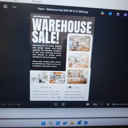 HUGE WEEKEND  Scottsdale FURNITURE WAREHOUSE SALE