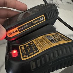 DEWALT DCB107 12V/20V Lithium-Ion Battery Charger and battery
