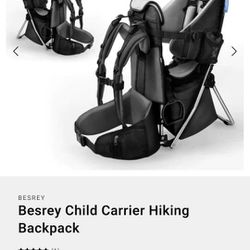 Besrey Baby Hiking Backpack Carrier for Toddlers, Waterproof & Lightweight Outdoor Backpack Framed Carrier