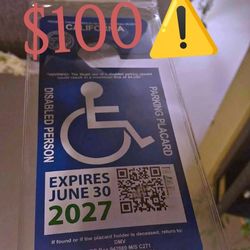 Handicap Placard VIP Parking