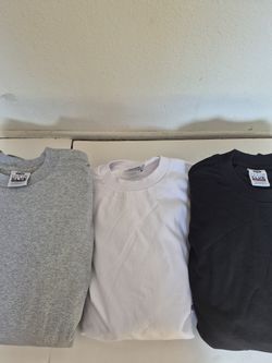 PRO CLUB WHITE 6 PC BLACK 6PC GARY 6 PC MAN'S HEAVYWEIGHT COTTON SHORT SLEEVE T SHIRT SIZE L TALL ( TOTAL 18 PC BRAND NEW )