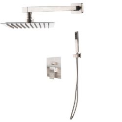 Danska Shower Set with Valve, Relaxing 10in Rain Shower Head, Easy Install