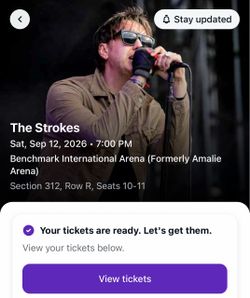 Free The Strokes tickets TAMPA !!!