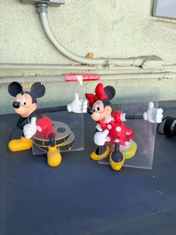Mickey & Minnie Mouse Figure Photo Holders