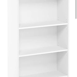 3-Tier Adjustable Shelf Bookcase, White