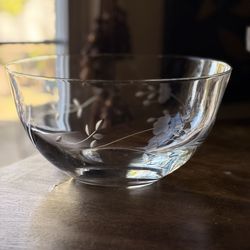 Vintage Princess House Heritage Crystal Serving Bowl Footed #445 